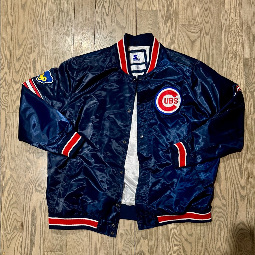 Chicago Cubs Starter Satin Baseball Jacket